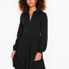 Kleider & Jumpsuits | Knielang | Boden Jemima Gestuftes Jerseykleid- Schwarz
