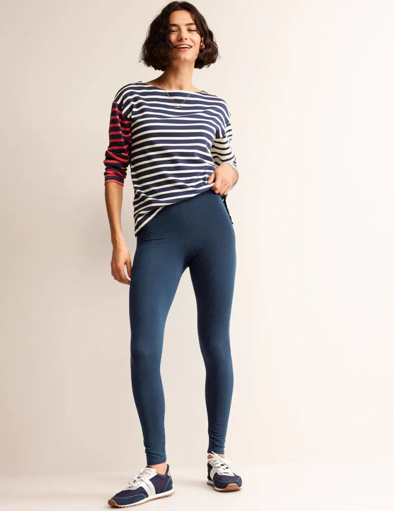 Nachtwäsche & Schlafanzüge | Hosen | Boden Jersey-Leggings mit hohem Bund-Aqua Marine Marl AquaMarineMarl