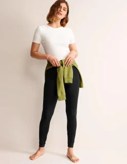 Nachtwäsche & Schlafanzüge | Hosen | Boden Jersey-Leggings mit hohem Bund- Schwarz