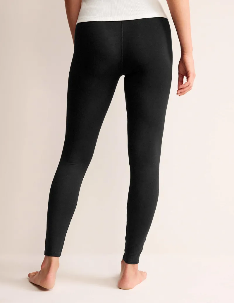 Nachtwäsche & Schlafanzüge | Hosen | Boden Jersey-Leggings mit hohem Bund- Schwarz