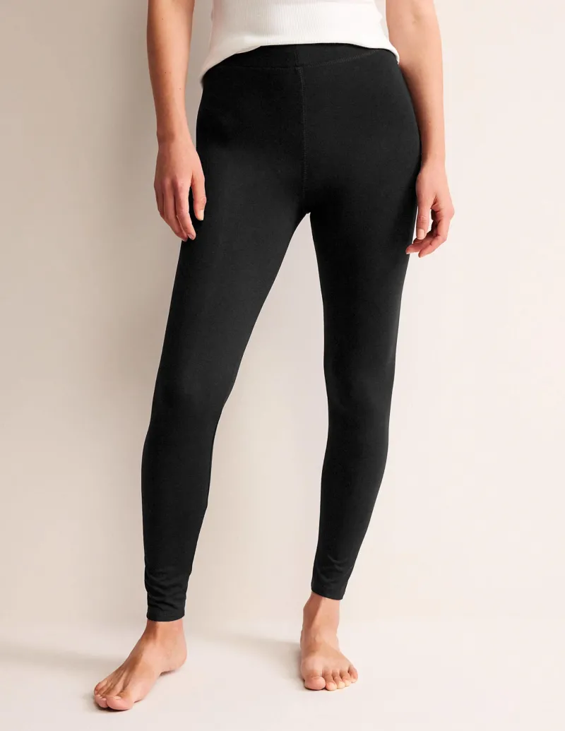Nachtwäsche & Schlafanzüge | Hosen | Boden Jersey-Leggings mit hohem Bund- Schwarz