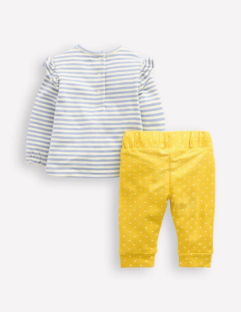 Strampler & Spielanzüge | Boden Jersey-Set für Mädchen-Vintage-Blau und Naturweiß Streifen Vintage-BlauundNaturweißStreifen