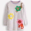 Oberteile & T-shirts | Tuniken | Boden Jersey-Tunika mit Applikationen-Asternlila/Naturweiß Katzen Asternlila/NaturweißKatzen