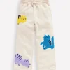 Hosen & Jeans | Boden Jogginghose mit weitem Bein und Applikation-Haferbeige Meliert Haustiere HaferbeigeMeliertHaustiere