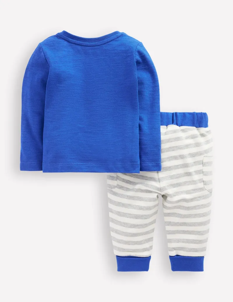 Strampler & Spielanzüge | Boden Jungen-Set mit Taschen-Leuchtendes Blau Hase LeuchtendesBlauHase