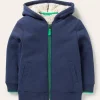 Sweatshirts & Fleeces | Oberteile & T-shirts | Boden Kapuzenpullover mit Zottelfutter-Schuluniform-Marineblau Meliert Schuluniform-MarineblauMeliert