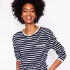 T-shirts & Tops | Oberteile | Boden Kastiges Oberteil mit Deckenstich-Marineblau, Naturweiß Marineblau,Naturweiß