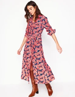 Kleider & Jumpsuits | Midi | Boden Kate Midi-Hemdblusenkleid-Französisches Marineblau, Großflächiges Schleifenmuster FranzösischesMarineblau,GroßflächigesSchleifenmuster