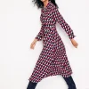Kleider & Jumpsuits | Kleider In Petite | Boden Kate Midi-Hemdblusenkleid-Rot, Polka-Welle Rot,Polka-Welle