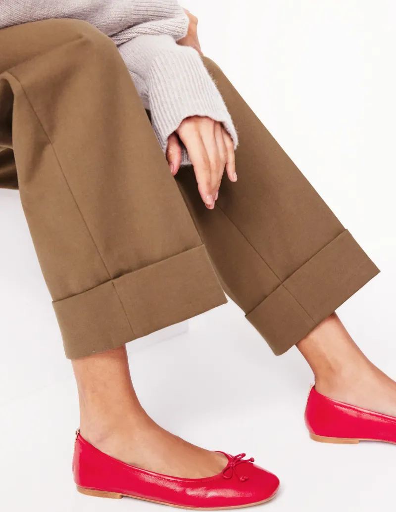 Flache Schuhe | Boden Kitty Ballerinas mit flexibler Sohle- Briefkastenrot