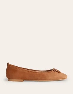 Flache Schuhe | Boden Kitty Ballerinas mit flexibler Sohle-Ingwerplätzchen Wildleder IngwerplätzchenWildleder