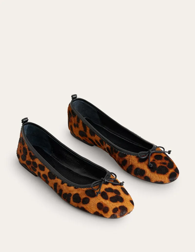 Flache Schuhe | Boden Kitty Ballerinas mit flexibler Sohle- Leopardenmuster