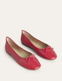 Flache Schuhe | Boden Kitty Ballerinas mit flexibler Sohle- Briefkastenrot