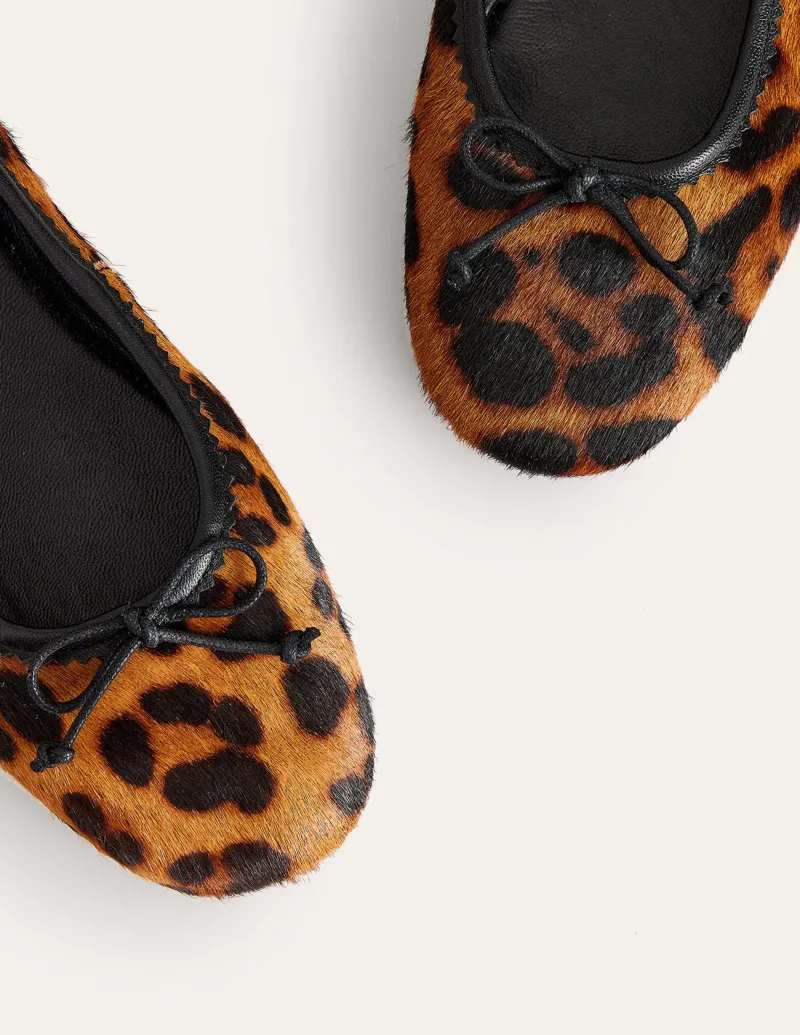 Flache Schuhe | Boden Kitty Ballerinas mit flexibler Sohle- Leopardenmuster
