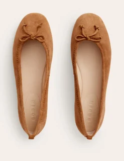Flache Schuhe | Boden Kitty Ballerinas mit flexibler Sohle-Ingwerplätzchen Wildleder IngwerplätzchenWildleder