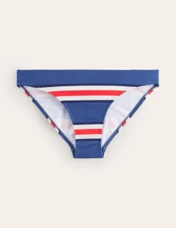 Bademode | Boden Klassische Bikinihose-Blau, Mohnblumenrot Streifen Blau,MohnblumenrotStreifen