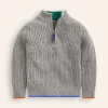 Pullover & Strickjacken | Boden Klassischer Pullover mit halblangem Reißverschluss- Black