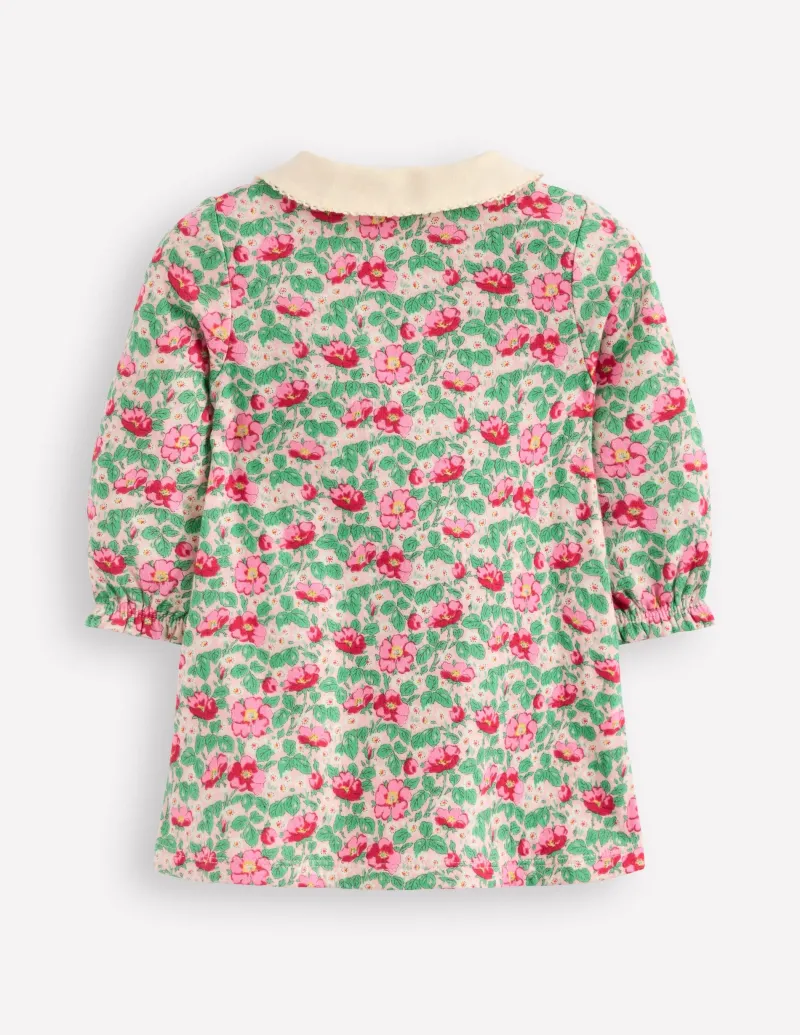 Kleider | Boden Kleid aus Jersey-Doppeltuch-Rosa Wildrose Blumenmuster RosaWildroseBlumenmuster