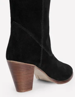 Stiefel | Absatzschuhe | Boden Kniehohe Stiefel mit mandelförmiger Zehenpartie- Schwarz