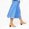 Absatzschuhe | Stiefel | Boden Kniehohe Stretchstiefel mit Absatz- Braun