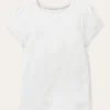 Oberteile & T-shirts | Boden Kurzärmliges Pointelle-Oberteil- Weiß