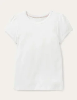 Oberteile & T-shirts | Boden Kurzärmliges Pointelle-Oberteil- Weiß