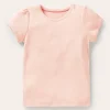 Oberteile & T-shirts | Boden Kurzärmliges Pointelle-Oberteil- Altrosa