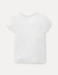 Oberteile & T-shirts | Boden Kurzärmliges Pointelle-Oberteil- Weiß