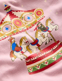 Nachtwäsche | Boden Kuschelige Schlafanzüge im Doppelpack-Vintage-Rosa Karussell Vintage-RosaKarussell