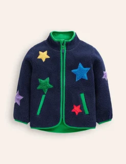 Mäntel & Jacken | Boden Kuschelige Teddyfell-Jacke-Schuluniform-Marineblau Stern Schuluniform-MarineblauStern