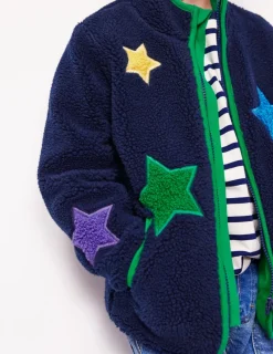 Mäntel & Jacken | Boden Kuschelige Teddyfell-Jacke-Schuluniform-Marineblau Stern Schuluniform-MarineblauStern