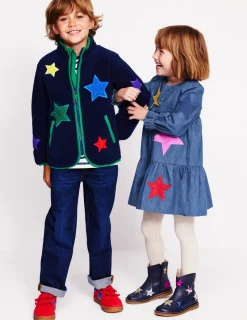 Mäntel & Jacken | Boden Kuschelige Teddyfell-Jacke-Schuluniform-Marineblau Stern Schuluniform-MarineblauStern
