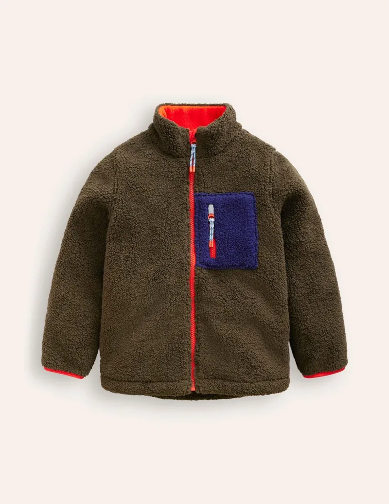 Mäntel & Jacken | Boden Kuschelige, winddichte Fleecejacke-Blasses Khaki BlassesKhaki