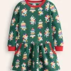 Kleider | Boden Kuscheliges, bedrucktes Sweatshirt-Kleid- Almond