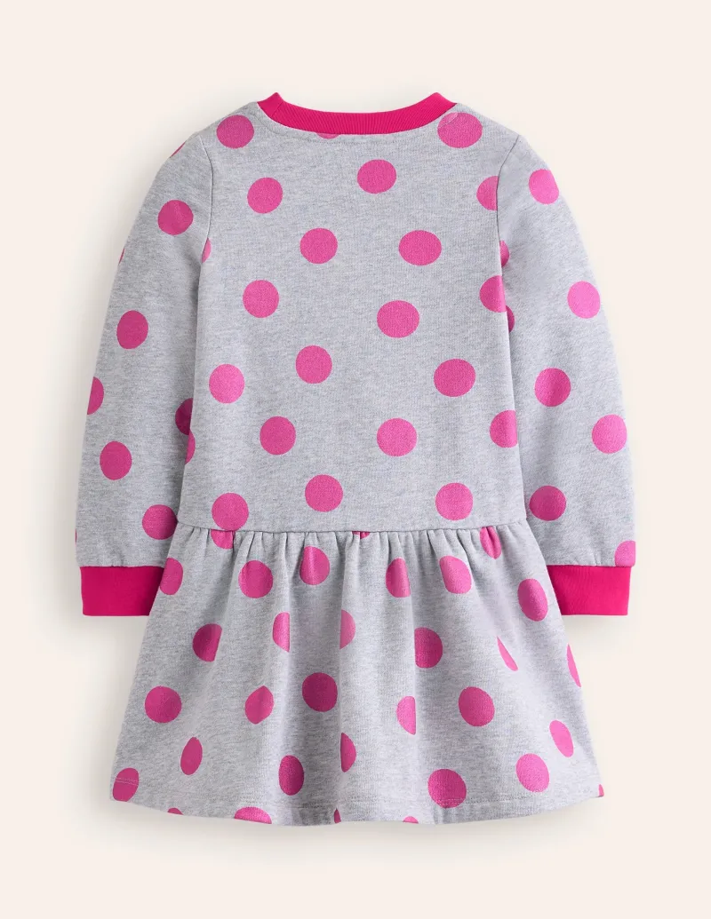 Kleider | Boden Kuscheliges, bedrucktes Sweatshirt-Kleid-Kreiderosa Wildrose KreiderosaWildrose