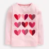 Oberteile & T-shirts | Boden Langärmeliges Bouclé-T-Shirt-Kreiderosa Herzen KreiderosaHerzen