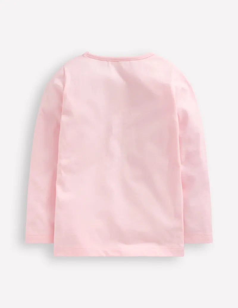Oberteile & T-shirts | Boden Langärmeliges Bouclé-T-Shirt-Kreiderosa Herzen KreiderosaHerzen