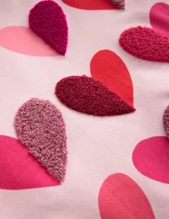 Oberteile & T-shirts | Boden Langärmeliges Bouclé-T-Shirt-Kreiderosa Herzen KreiderosaHerzen