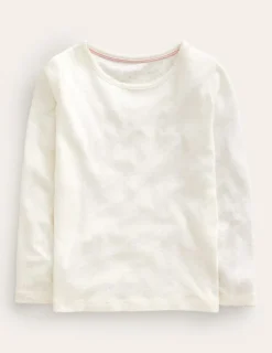 Oberteile & T-shirts | Boden Langärmeliges Oberteil mit Pointelle-Muster-Sanftes Naturweiß SanftesNaturweiß