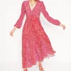 Kleider & Jumpsuits | Kleider In Petite | Boden Langärmeliges Teekleid mit Lisarock-Rosa, Herz-Cluster Rosa,Herz-Cluster