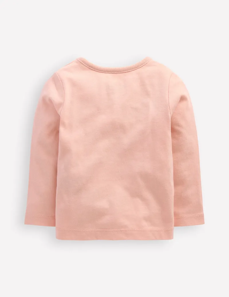 Oberteile & T-shirts | Boden Langärmeliges T-Shirt mit Logo für Mädchen- Kreiderosa