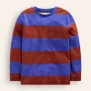 Oberteile & T-shirts | Boden Langärmliges T-Shirt für den Alltag-Blau/Burgunderrot Gestreift Blau/BurgunderrotGestreift