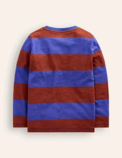Oberteile & T-shirts | Boden Langärmliges T-Shirt für den Alltag-Blau/Burgunderrot Gestreift Blau/BurgunderrotGestreift