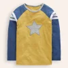 Oberteile & T-shirts | Boden Langärmliges T-Shirt mit Raglanärmeln-Tropisches Gelb/Blauhäher TropischesGelb/Blauhäher