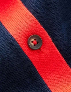Pullover & Strickjacken | Boden Lara Lockere Baumwoll-Strickjacke-Marineblau, Mohnblumenrot Marineblau,Mohnblumenrot