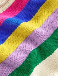 Pullover & Strickjacken | Boden Lara Lockerer Baumwollpullover-Warmes Naturweiß Regenbogenstreifen WarmesNaturweißRegenbogenstreifen