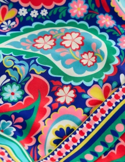 Bademode | Boden Lefkada Badeanzug mit quadratischem Ausschnitt-Bunt, Wiesen-Paisley Bunt,Wiesen-Paisley