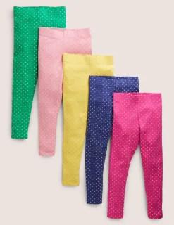 Leggings | Hosen & Jeans | Boden Leggings im 5er-Pack-Bunt Pünktchen BuntPünktchen