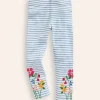 Leggings | Hosen & Jeans | Boden Leggings mit Applikationen-Naturweiß/Vintage-Blau Blumen Naturweiß/Vintage-BlauBlumen