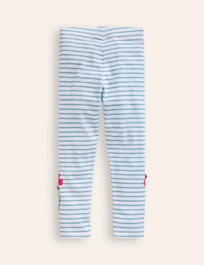 Leggings | Hosen & Jeans | Boden Leggings mit Applikationen-Naturweiß/Vintage-Blau Blumen Naturweiß/Vintage-BlauBlumen